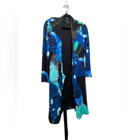 Ted Baker Butterfly Collective blue print wrap Dress .size 3 - Picture 8 of 8